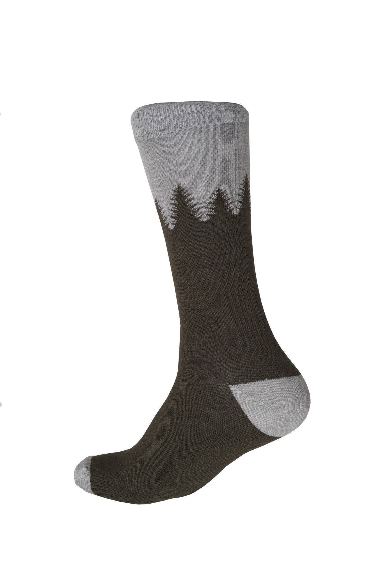 Giraffecool-Giraffe-Cool-Brand-Dark-Green-And-Grey-Forest-Brushed-Cotton-Fashion-Socks-Back