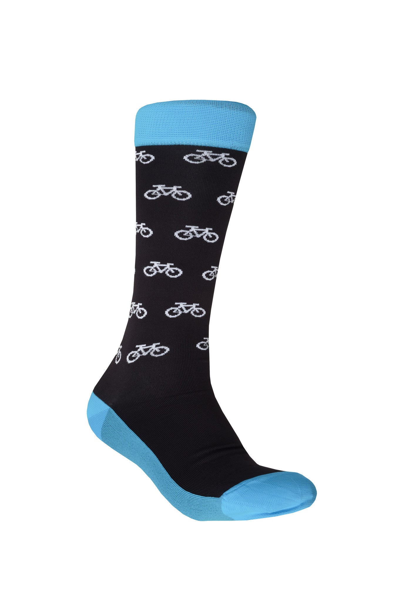 Giraffecool-Giraffe-Cool-Brand-Black-Blue-And-White-Bicycle-Bike-Microfiber-Fashion-Socks-Front