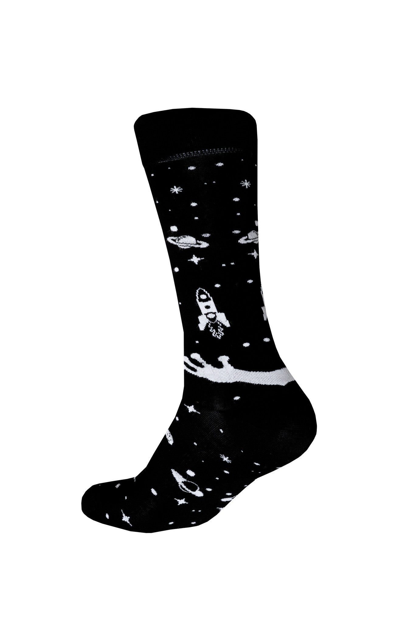 Giraffecool-Giraffe-Cool-Brand-Black-White-Galaxy-Space-Mercerized-Cotton-Fashion-Socks-Back