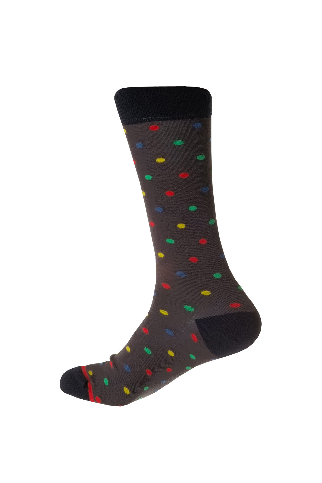 Giraffe Cool | Grey And Colour Dots Cotton Socks Foot Back