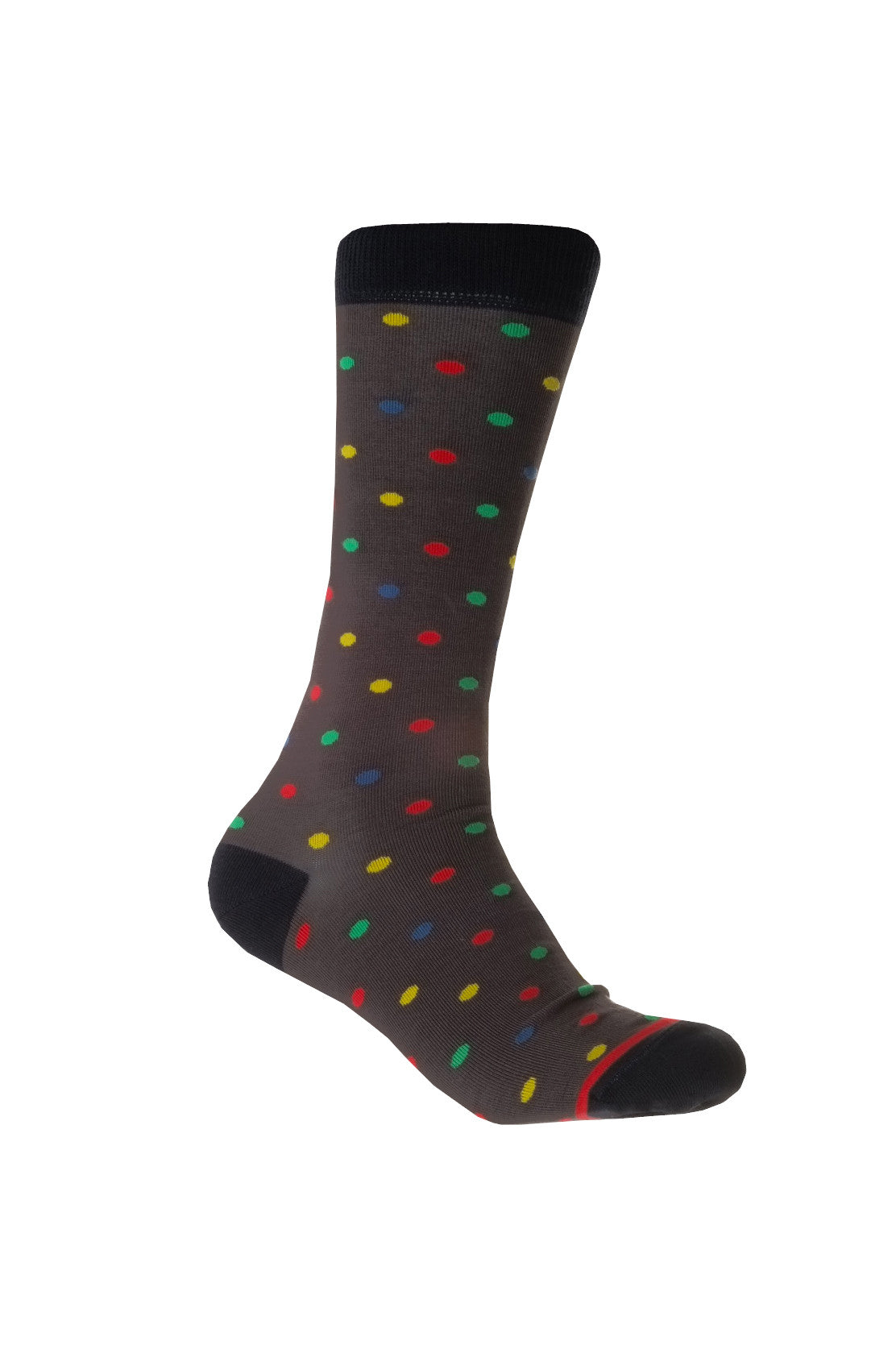Giraffe Cool | Grey And Colour Dots Cotton Socks Foot Front
