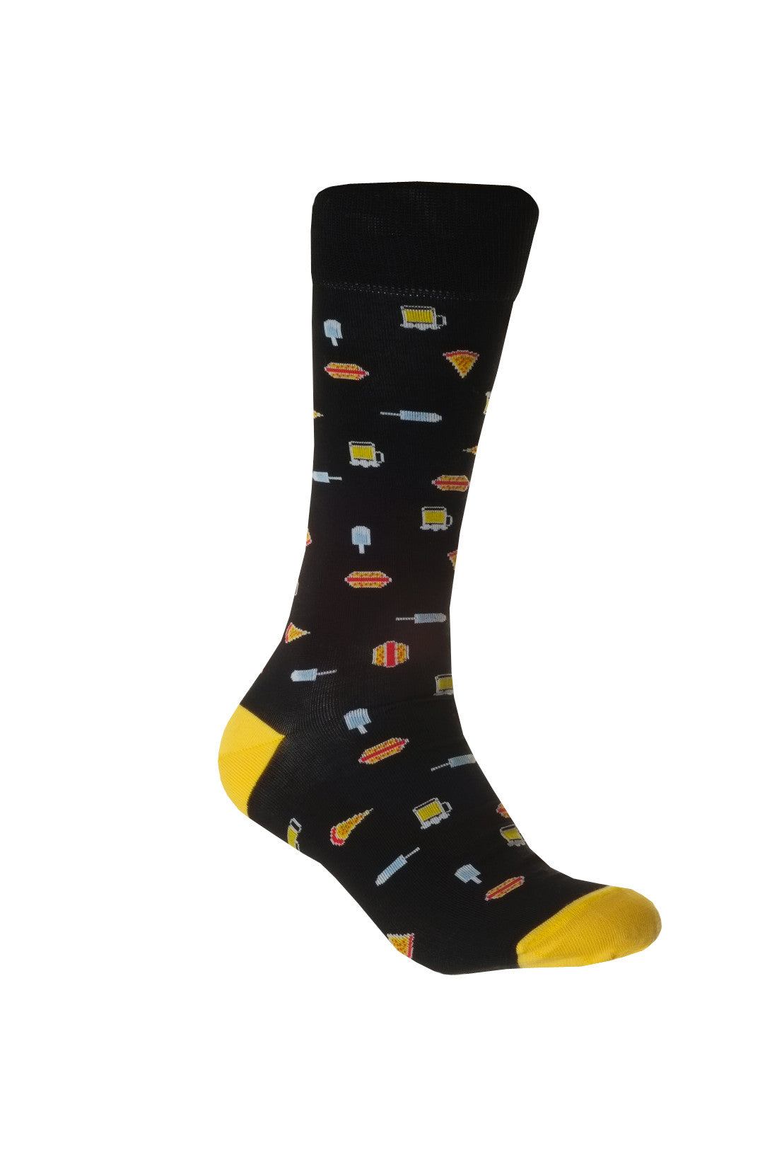 Giraffe Cool | Fast Food Mercerized And Brushed Cotton Socks Foot Front
