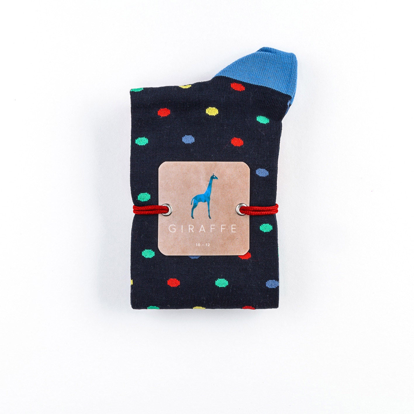 Giraffe Cool | Black And Colour Dots Cotton Socks Closed