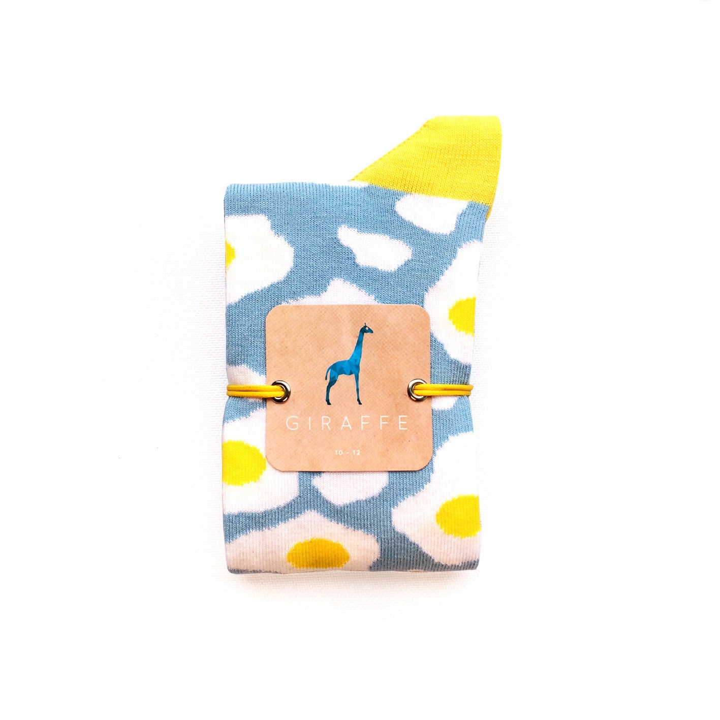 Giraffecool-Giraffe-Cool-Blue-Yellow-White-Clouds-And-Eggs-Brushed-Cotton-Fashion-Socks-Close